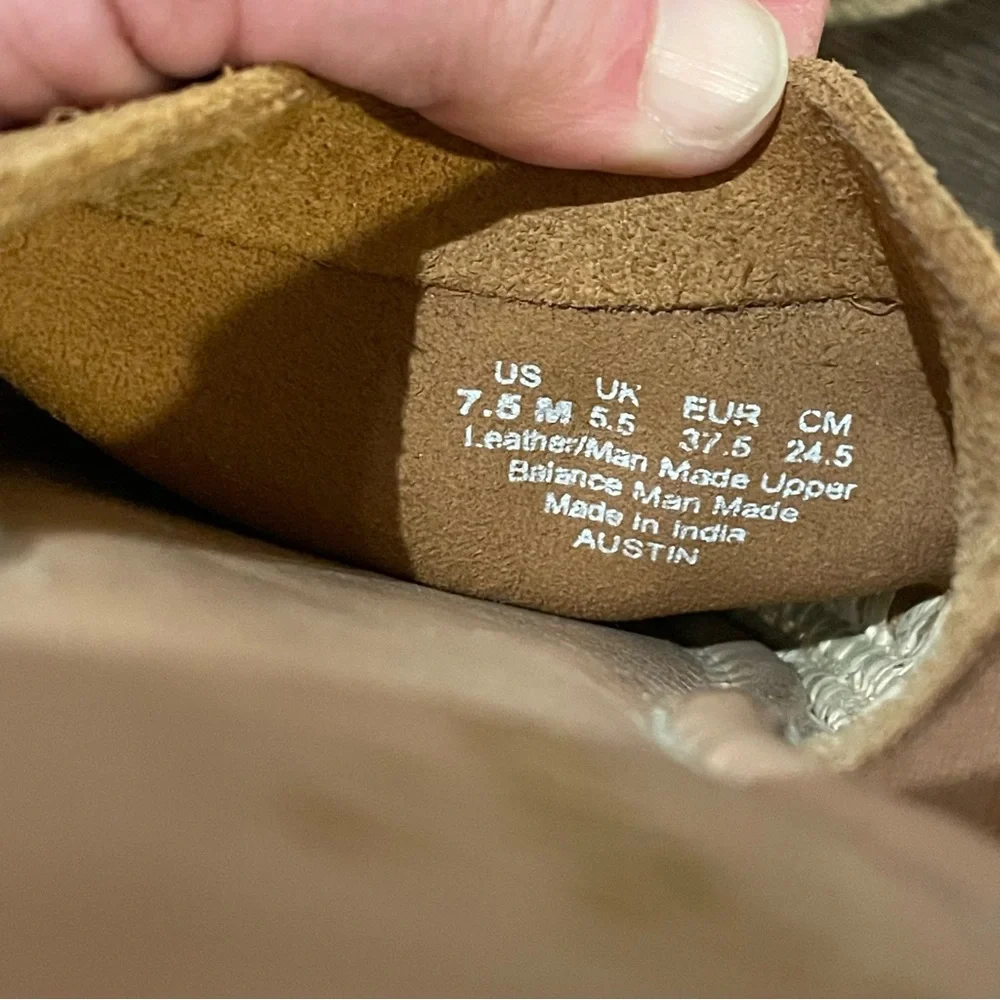 Sam Edelman Austin Suede Slip On Espadrille Mules Bohemian Western in Brown 7.5M - Picture 12 of 12